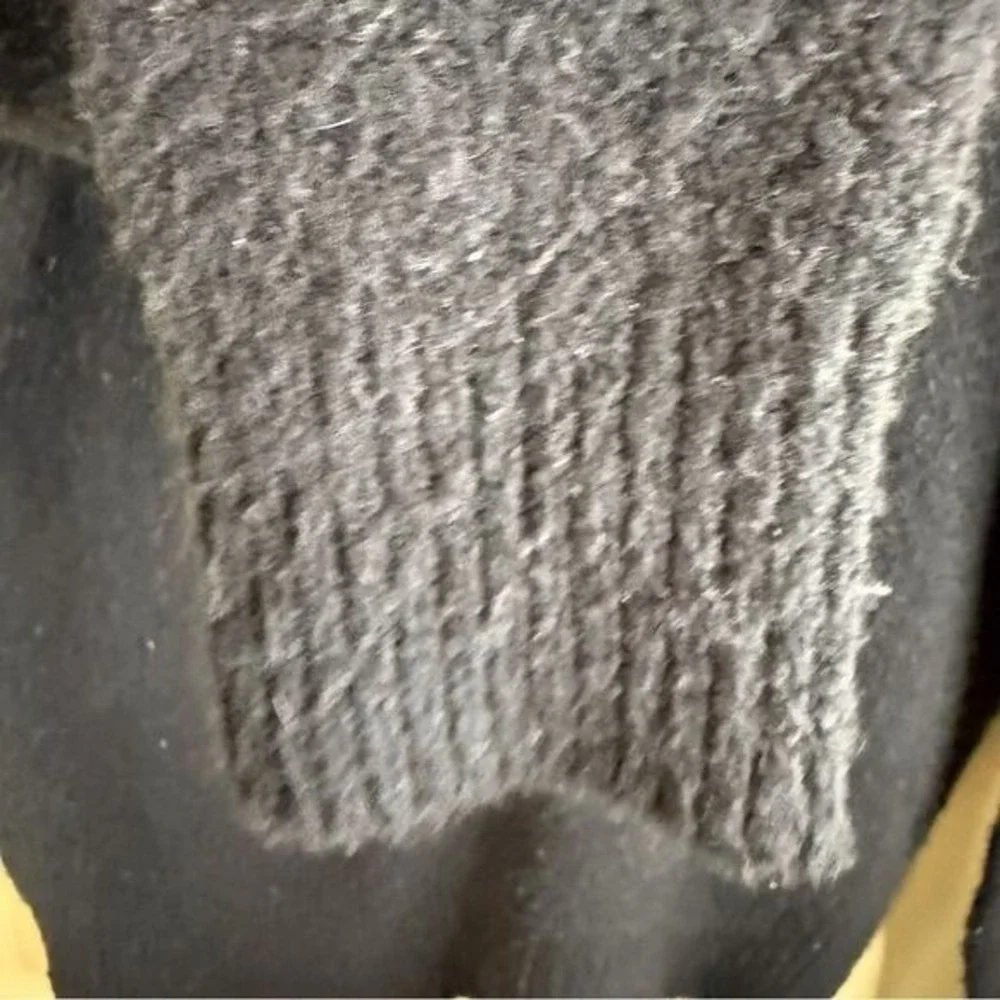 Nordstrom Halogen Tie Back‎ Black Oversized Sweater Size Small Bow Tie Back